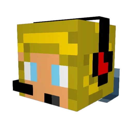 THEjelliestjello Minecraft avatar head, 3D render