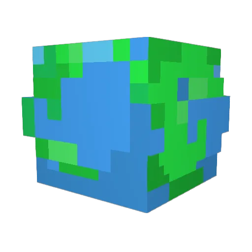 THEmax Minecraft avatar head, 3D render