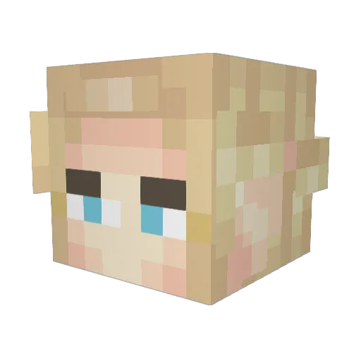 THExPOPO Minecraft avatar head, 3D render