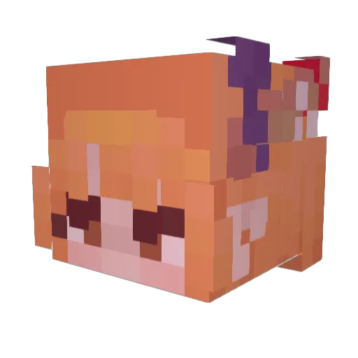 THFox_ Minecraft avatar head, 3D render