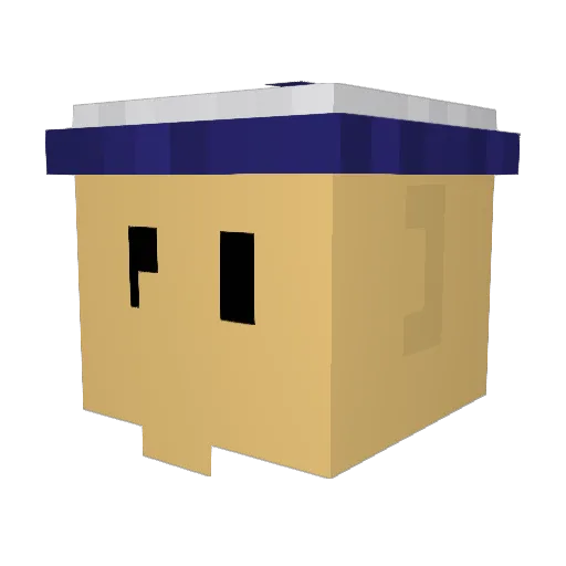 THGM18 Minecraft avatar head, 3D render