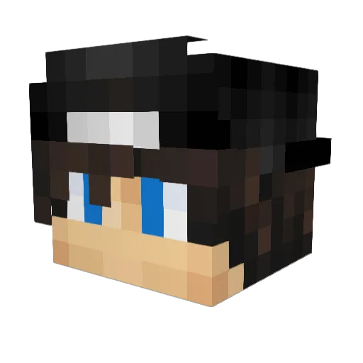 THIAGAR7 Minecraft avatar head, 3D render