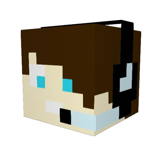 THIAGO32BITS Minecraft avatar head, 3D render