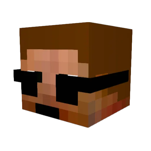 THICCWHITEBOI Minecraft avatar head, 3D render