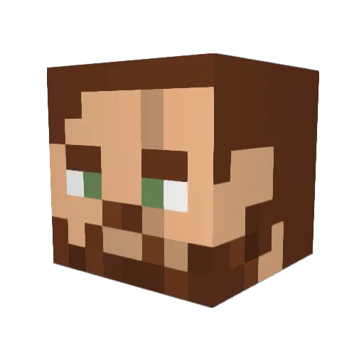 THICC_B0I Minecraft avatar head, 3D render