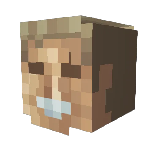 THICKSOLIDTIGHT Minecraft avatar head, 3D render