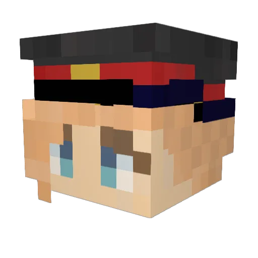 THMA Minecraft avatar head, 3D render