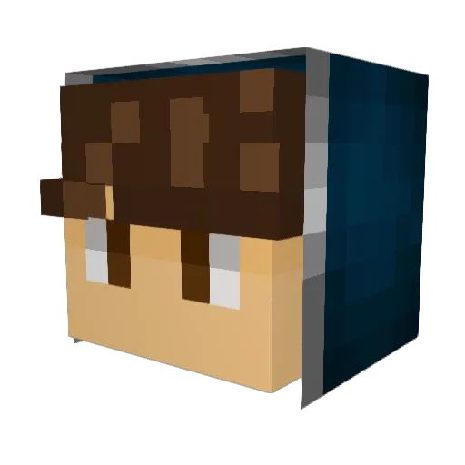 THNRaven Minecraft avatar head, 3D render