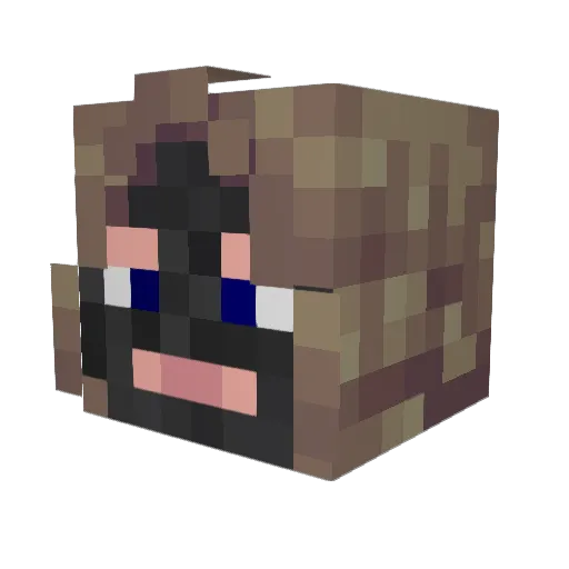 THOMPSOR Minecraft avatar head, 3D render