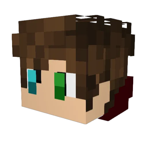 THOR04 Minecraft avatar head, 3D render