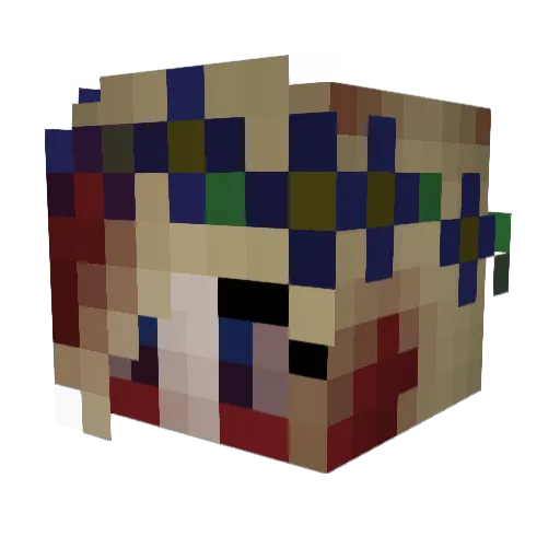 THREE4FIVE Minecraft avatar head, 3D render