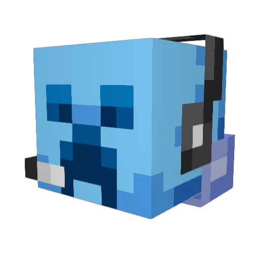 THREELOO Minecraft avatar head, 3D render