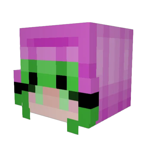 THUGLFE Minecraft avatar head, 3D render