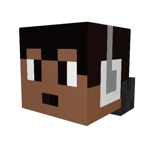 THUPINGWOOD Minecraft avatar head, 3D render