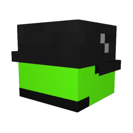 THXTSME_TOES Minecraft avatar head, 3D render