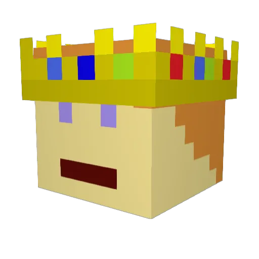 THZockt Minecraft avatar head, 3D render