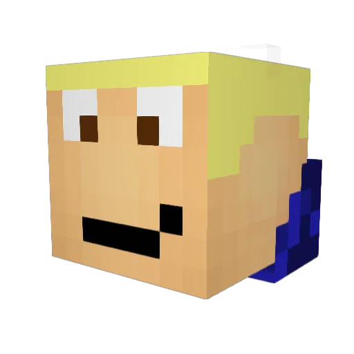 THeMan16 Minecraft avatar head, 3D render