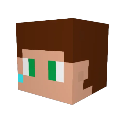 THerROriST Minecraft avatar head, 3D render