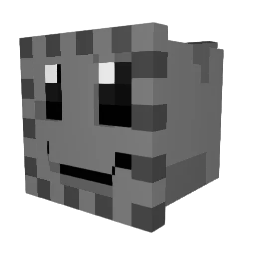 THmetalpetal Minecraft avatar head, 3D render