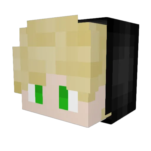THread041 Minecraft avatar head, 3D render
