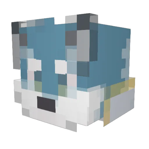 THxingli Minecraft avatar head, 3D render