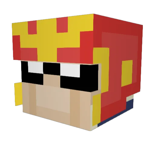TI842 Minecraft avatar head, 3D render