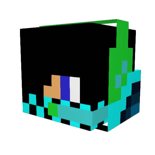 TIAGOO09 Minecraft avatar head, 3D render