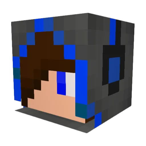 TIA_N Minecraft avatar head, 3D render