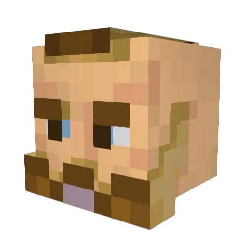 TIFJUU Minecraft avatar head, 3D render