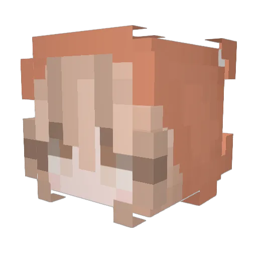 TIIIZII Minecraft avatar head, 3D render