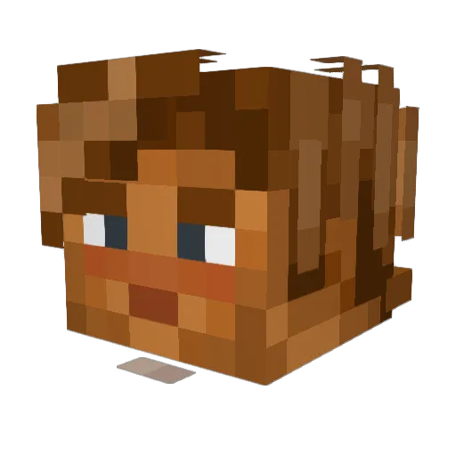 TIKO096 Minecraft avatar head, 3D render