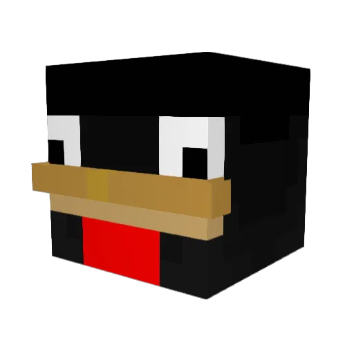 TIKTOK_VENAMAX Minecraft avatar head, 3D render
