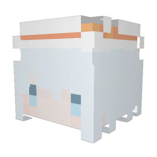 TIKWA_TEN Minecraft avatar head, 3D render