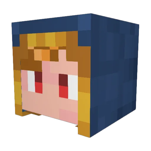 TILillian Minecraft avatar head, 3D render