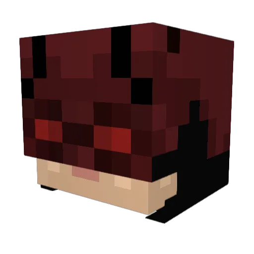 TIMBA_114 Minecraft avatar head, 3D render