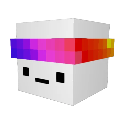 TIMEOmc Minecraft avatar head, 3D render