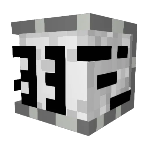 TIME____ Minecraft avatar head, 3D render