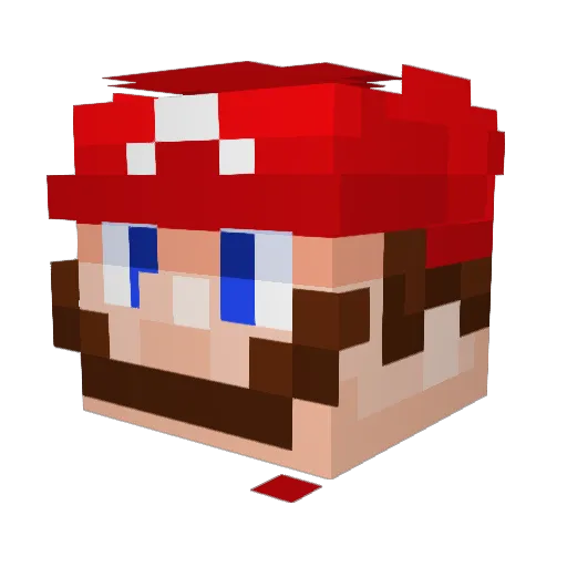 TINGtingovo Minecraft avatar head, 3D render