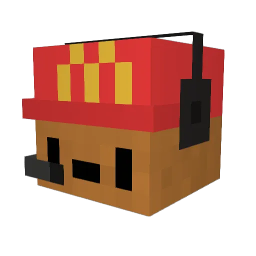 TINO_908 Minecraft avatar head, 3D render
