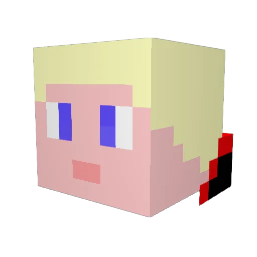 TIN_Clan Minecraft avatar head, 3D render