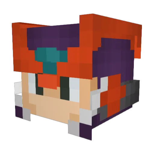 TIPositron Minecraft avatar head, 3D render