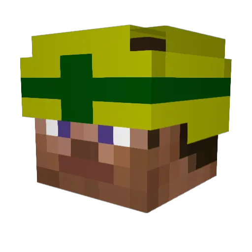 TISAKI Minecraft avatar head, 3D render