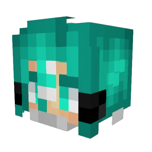 TISRANA Minecraft avatar head, 3D render