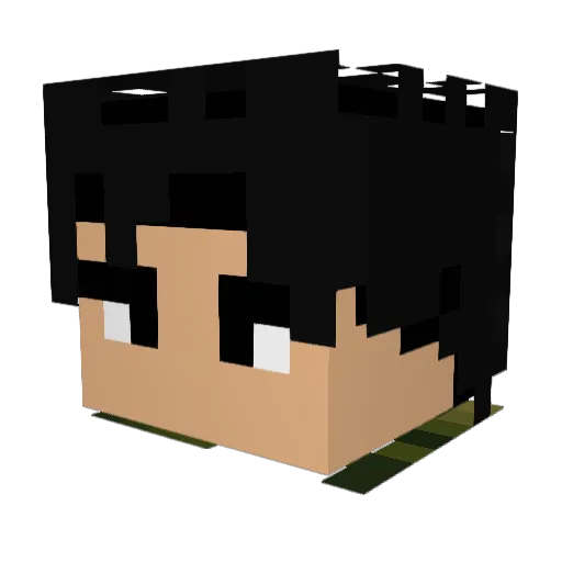 TITANEYEZ Minecraft avatar head, 3D render