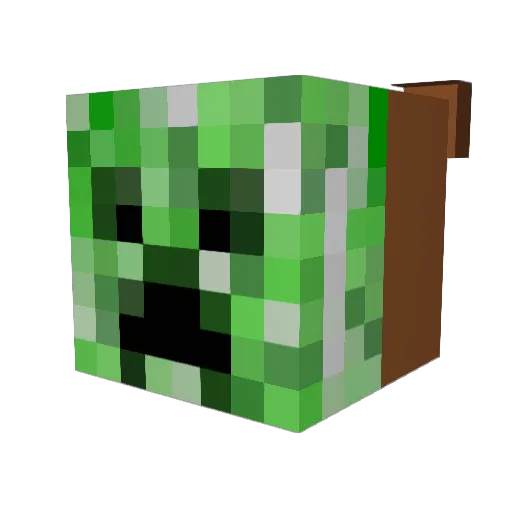 TITAN_001 Minecraft avatar head, 3D render