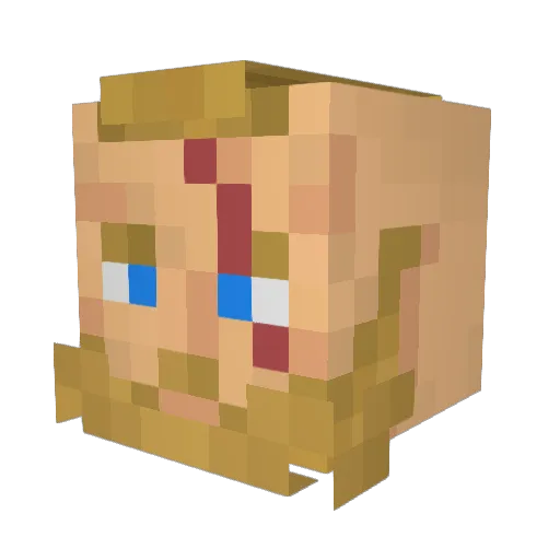 TITAN_FLAME Minecraft avatar head, 3D render