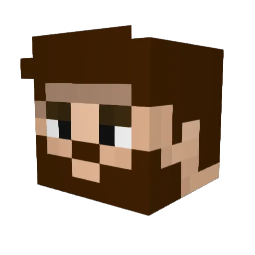 TITIHD12 Minecraft avatar head, 3D render