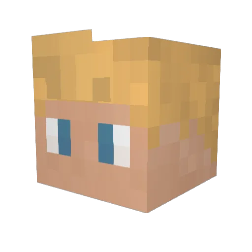 TIVOSS Minecraft avatar head, 3D render