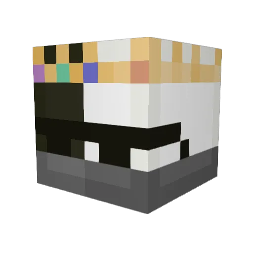 TI_Trickster Minecraft avatar head, 3D render