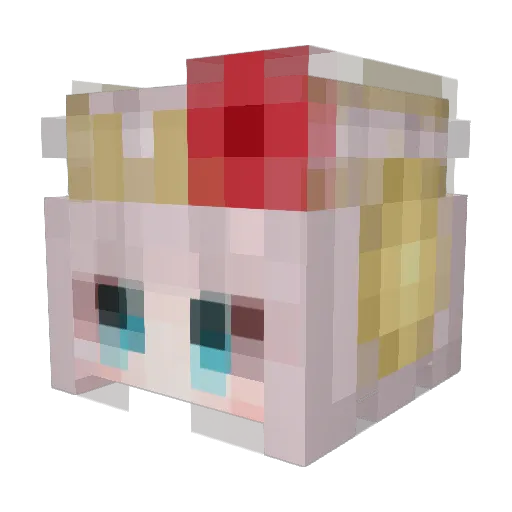 TIa_0106 Minecraft avatar head, 3D render
